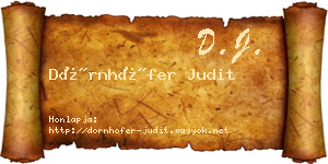 Dörnhöfer Judit névjegykártya
